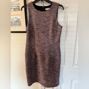 LOFT Burgundy Tweed Dress